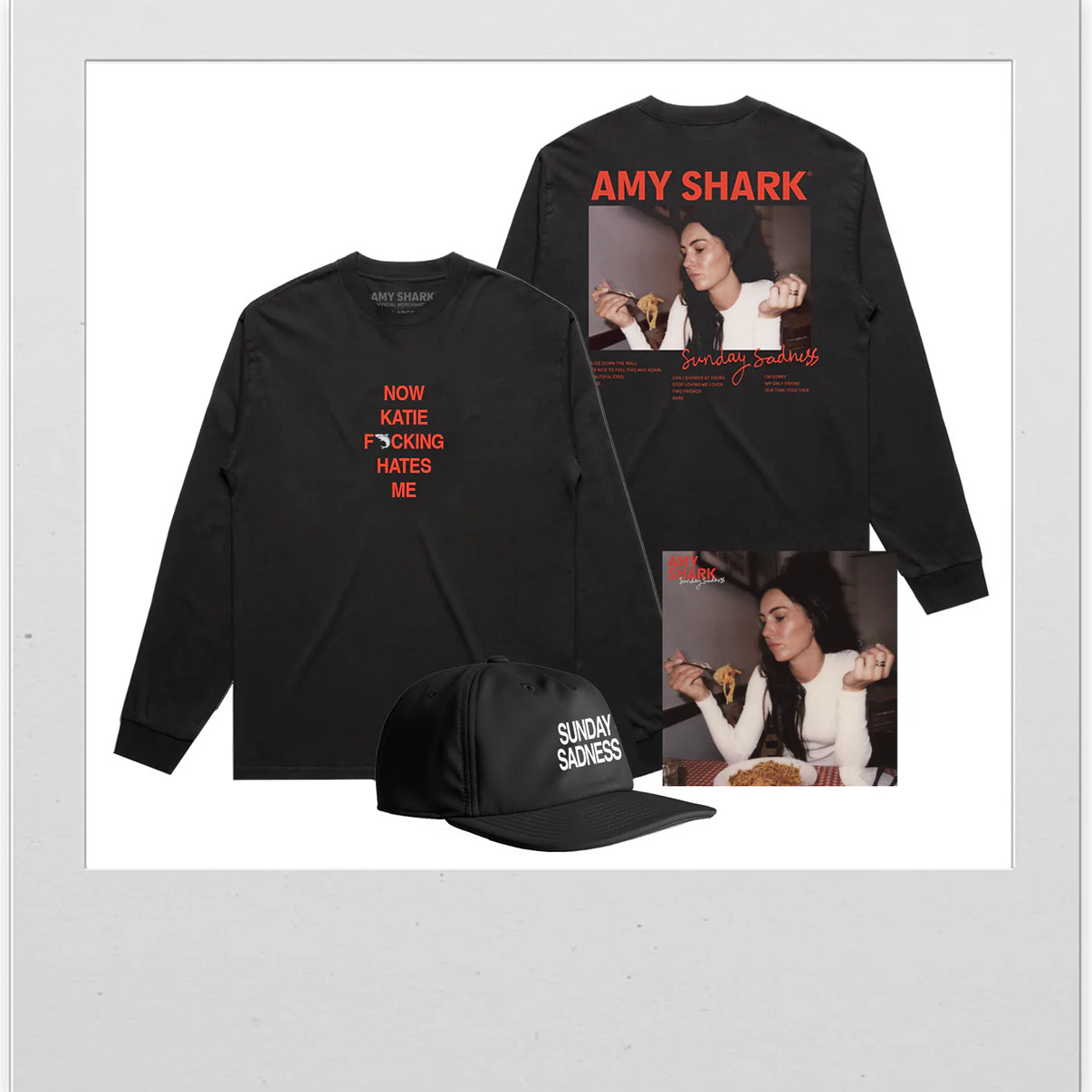 KATIE FADED BLACK LONGSLEEVE + ALBUM BUNDLE (SIGNED)