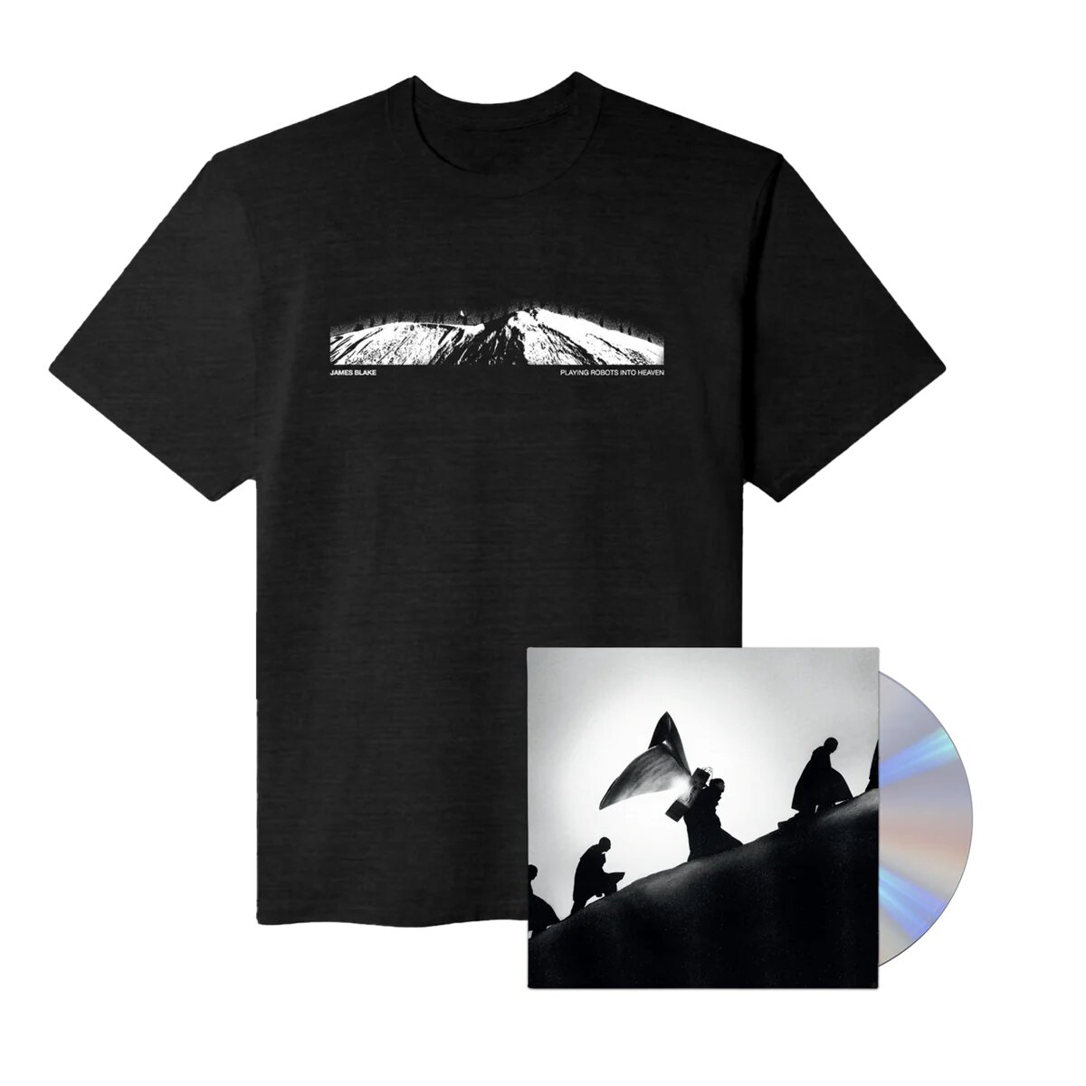 Playing Robots Into Heaven Mountain T-Shirt + Standard CD