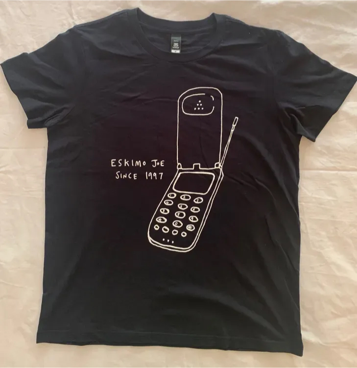 Black Flip Phone Tee